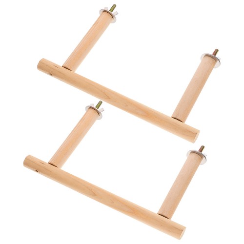 2pcs wooden bird perch stand - perch,