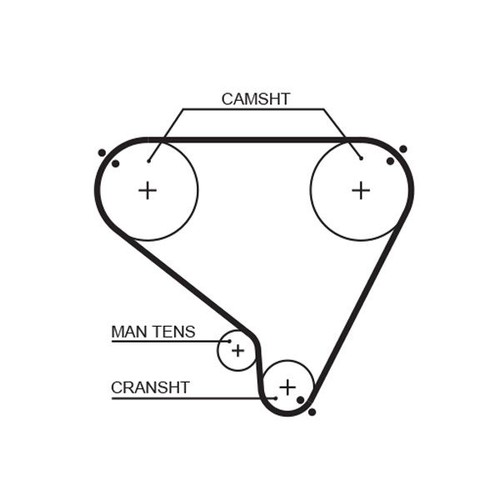 Gates timing belt - belt, 133