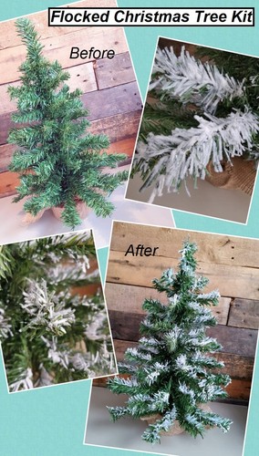 Snow christmas tree flocking - snow,