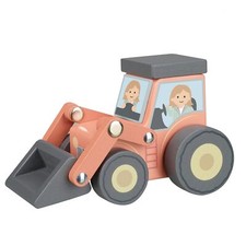 Wooden Tractor Toy Orange Tree