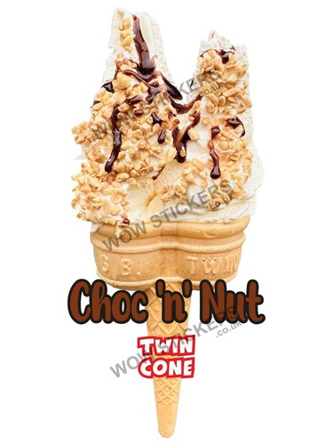 Ice cream van sticker choc - ice,