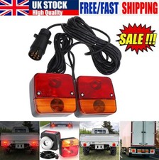 🔥NEW 2X Magnetic LED Trailer Towing Lights Rear Tail Board Lamps 7.5m Cable .