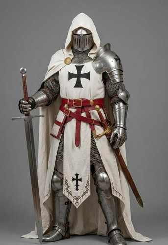 Wearable white templar knight - templar,