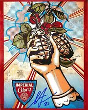 Shepard Fairey Signed 'Imperial Glory' 8x10 Photo Print Proof JSA Obey Giant