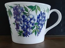 Roy Kirkham Large Breakfast  Laura Cup 'Wisteria'  Fine Bone China NEW