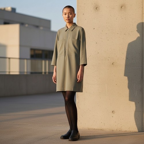 Cos olive lyocell zip front - cos,