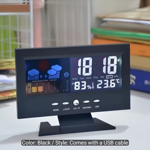 Lcd colored led digital alarm - lcd,