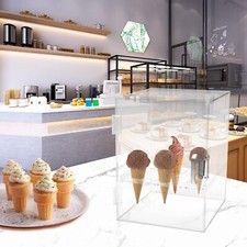 Ice Cream Cone Bracket, 9-Hole Acrylic Transparent Display Cabinet