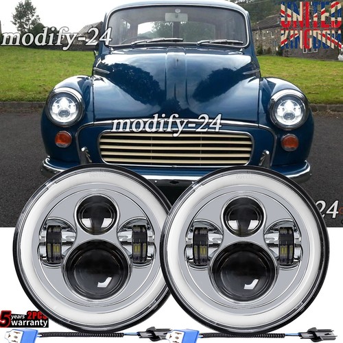 Pair chrome 7inch - round, led