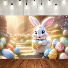 180*110cm Easter Photography Backdrop Cartoon Poster Photo Props  Photo Booth