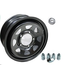 DOTZ PHARAO Lada Niva Taiga Black Rim + 5x Nut + Wheel Hub Cap DOTZ 15"