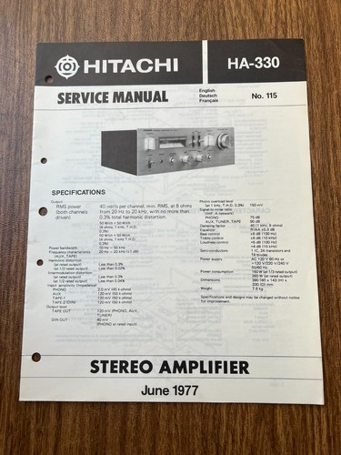 Original 1977 hitachi - original, ha-330