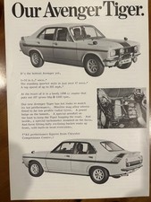 Hillman Avenger Tiger 1 Sales Brochure and Accessories Catalogue