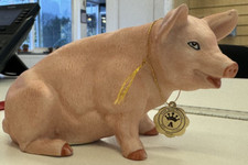 Vintage Porcelain Pig Figurine