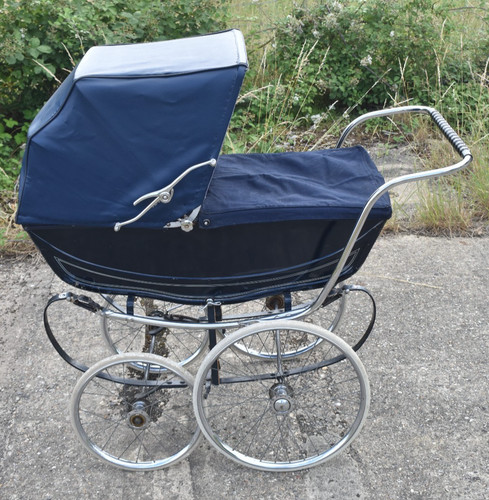 Vintage marmet baby - marmet, navy