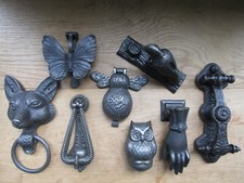 Rustic cast iron vintage retro old victorian style door knocker decorative 