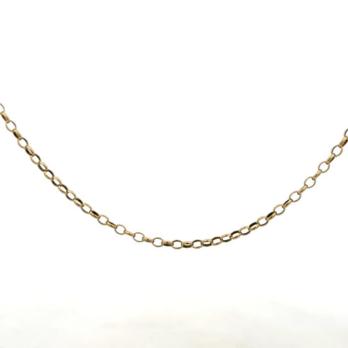 9ct yellow gold - belcher, chain
