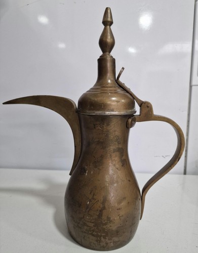 Vintage arabic brass dallah - arabic,