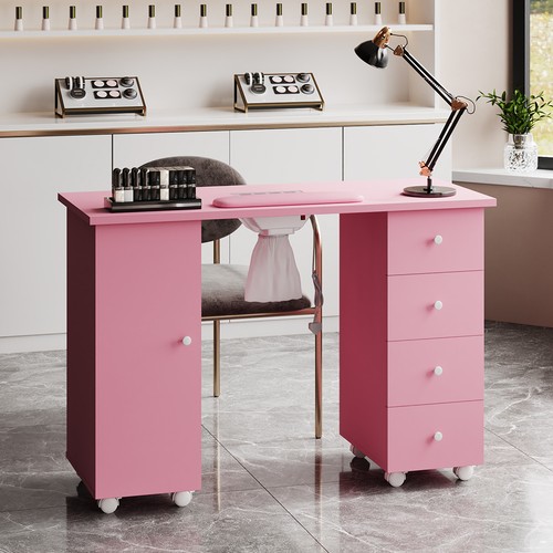 Pink manicure table technician - pink,