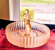 Vintage Glass Flower Frog Bowl