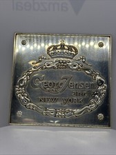 Georg Jensen Inc. New York Silver Plated Dealer Plaque Sign