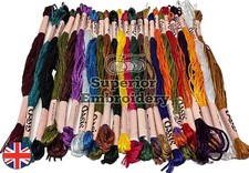 25 Best Metallic Silk/Rayon Skeins Hand Embroidery Threads Floss Mix Colours UK