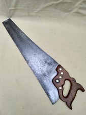 TYZACK & TURNER 24" ~  6 TPI  VINTAGE HAND PANEL SAW OLD WOOD WORKING TOOLS ENG
