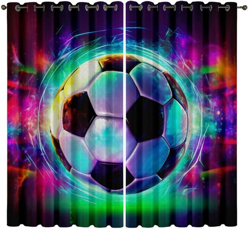 Fashion football curtains - fashion, kids