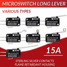 Microswitch Long Lever 15A