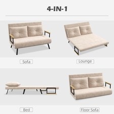 HOMCOM 2 Seater Sofa Bed Click