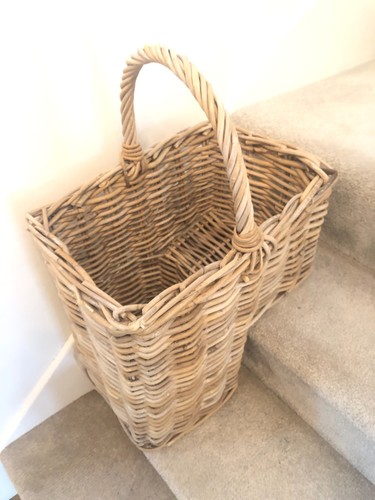 Stair basket wicker step - basket,