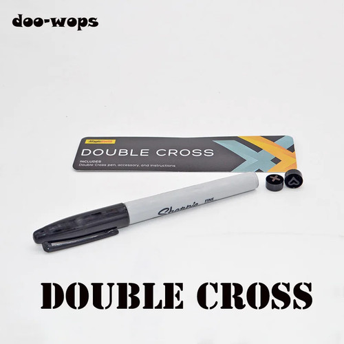 Double cross mark - by,