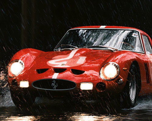 Ferrari 250 gto wall - wall, art