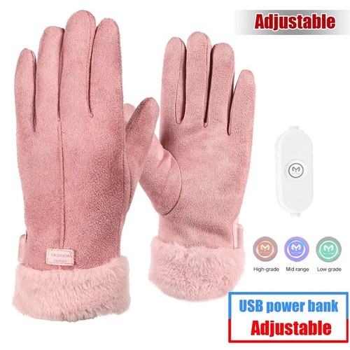 Winter electric heated gloves - heated,