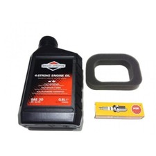 Mountfield RS100 Lawnmower Tune Up Kit, Oil, Filter, Spark Plug Genuine Parts