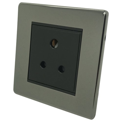 Screwless black nickel plug - nickel,