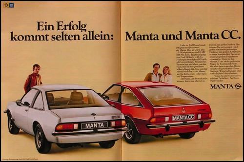 Opel manta and cc - opel, gt/e