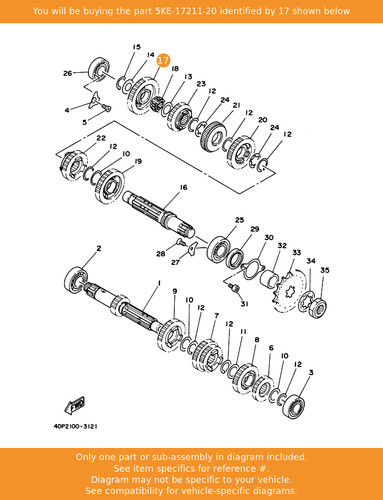 Yamaha gear 1st wheel - yamaha, (34t)