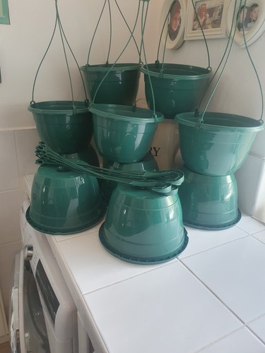 Plastic hanging basket - set, of