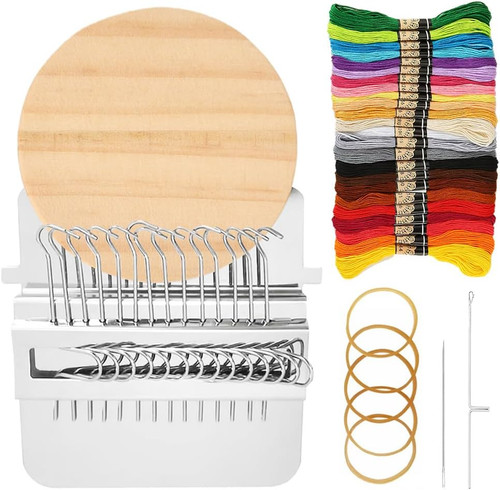 Small darning loom weaving - small,
