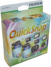 Disposable Camera Pack of 2 - Fujifilm Quicksnap Flash Single Use Camera Twin Pk