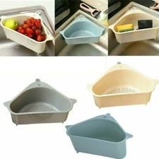 Kitchen Sink Corner Rack Triangle Storage Drain Strainer Shelf Holder Containers