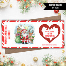 Personalised Christmas Scratch Off Ticket Surprise Reveal Concert Holiday