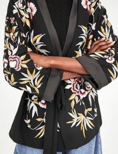 Zara embroidered jacket kimono - embroidered,