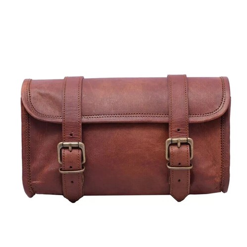 Leather motorcycle tool bag - leather,