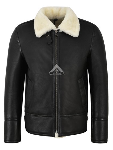 Men shearling jacket - b3,
