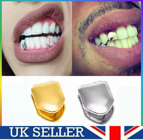 Gold silver single tooth - gold,