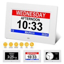 Digital Day Calendar Clock for
