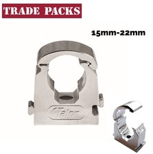 15mm 22mm Talon Chrome Effect Single Hinged Pipe Clips Copper Plastic Pipe Clip