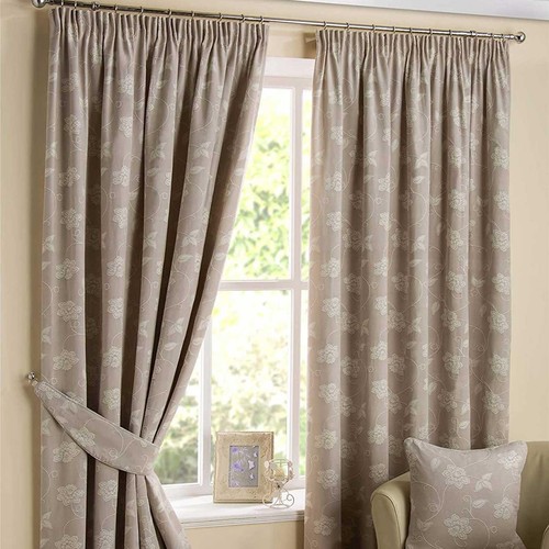 Natural beige floral tapestry - beige,